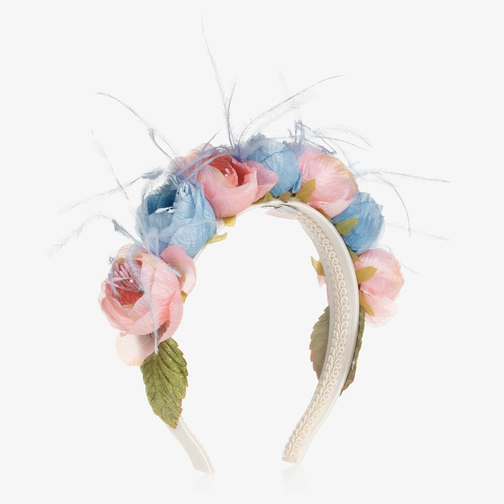 Graci - Blumenhaarreif in Rosa und Blau (M) | Childrensalon