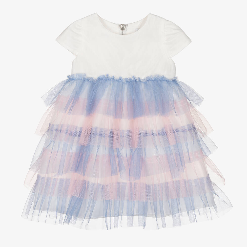 Graci-Girls Pink & Blue Tulle Dress | Childrensalon Outlet