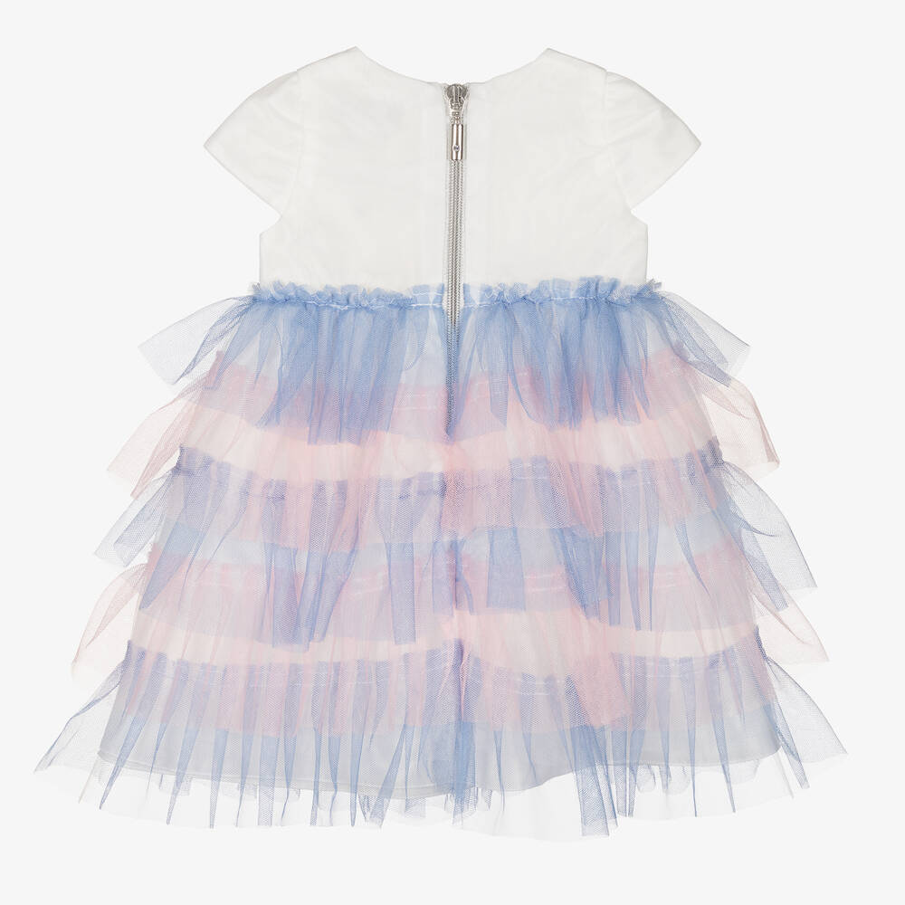 Graci-Girls Pink & Blue Tulle Dress | Childrensalon Outlet