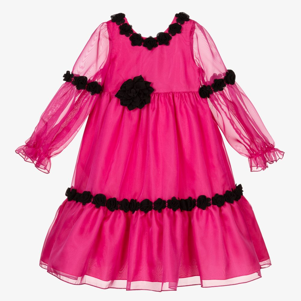 Graci-Розовое шифоновое платье для девочек | Childrensalon Outlet