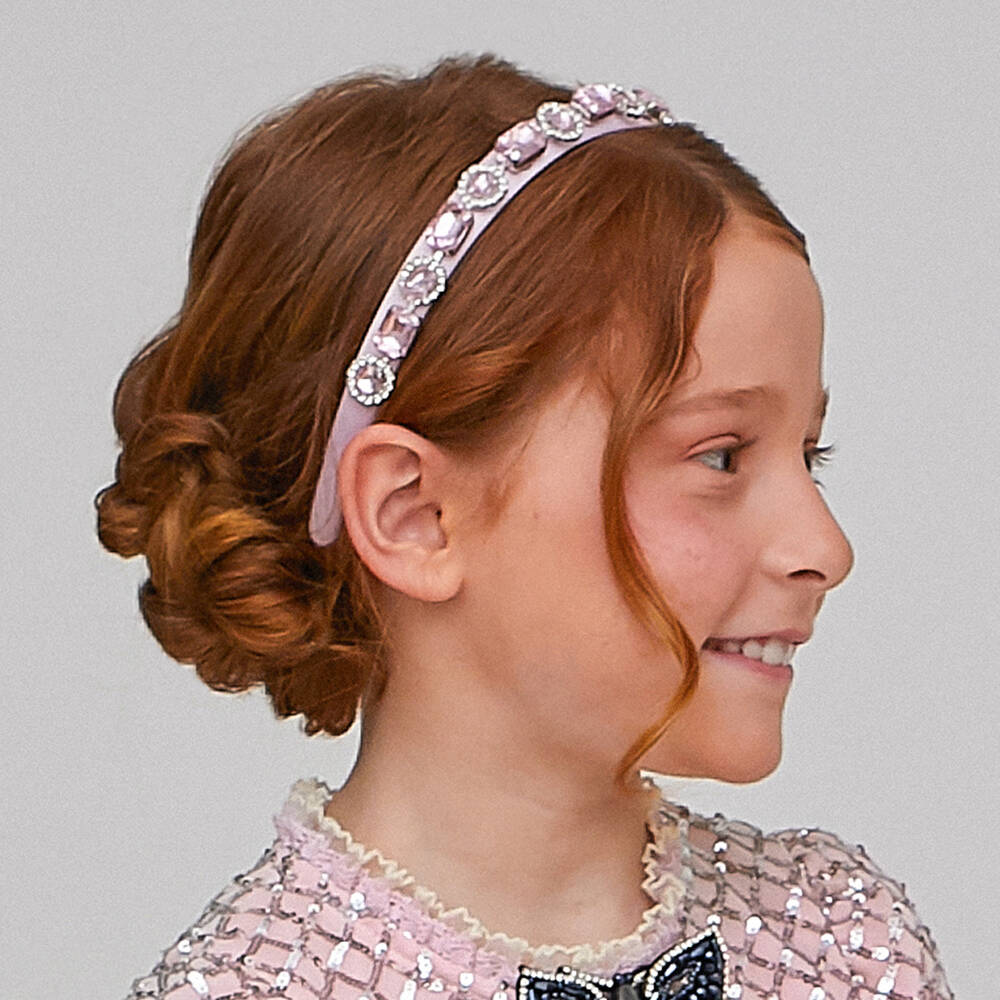 Graci-Girls Pink Diamanté Hairband | Childrensalon Outlet
