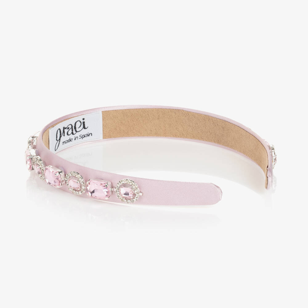 Graci-Girls Pink Diamanté Hairband | Childrensalon Outlet