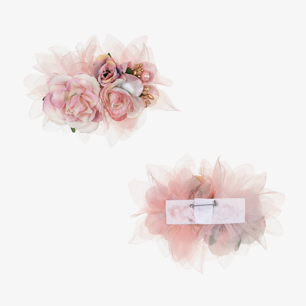 Graci-Girls Pink Embroidered Tulle Dress | Childrensalon Outlet