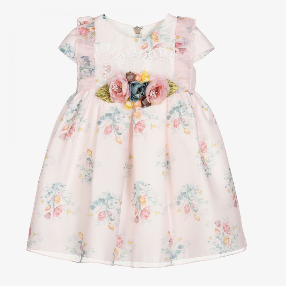 Graci - Rosa Kleid mit Blumen-Print (M)  | Childrensalon