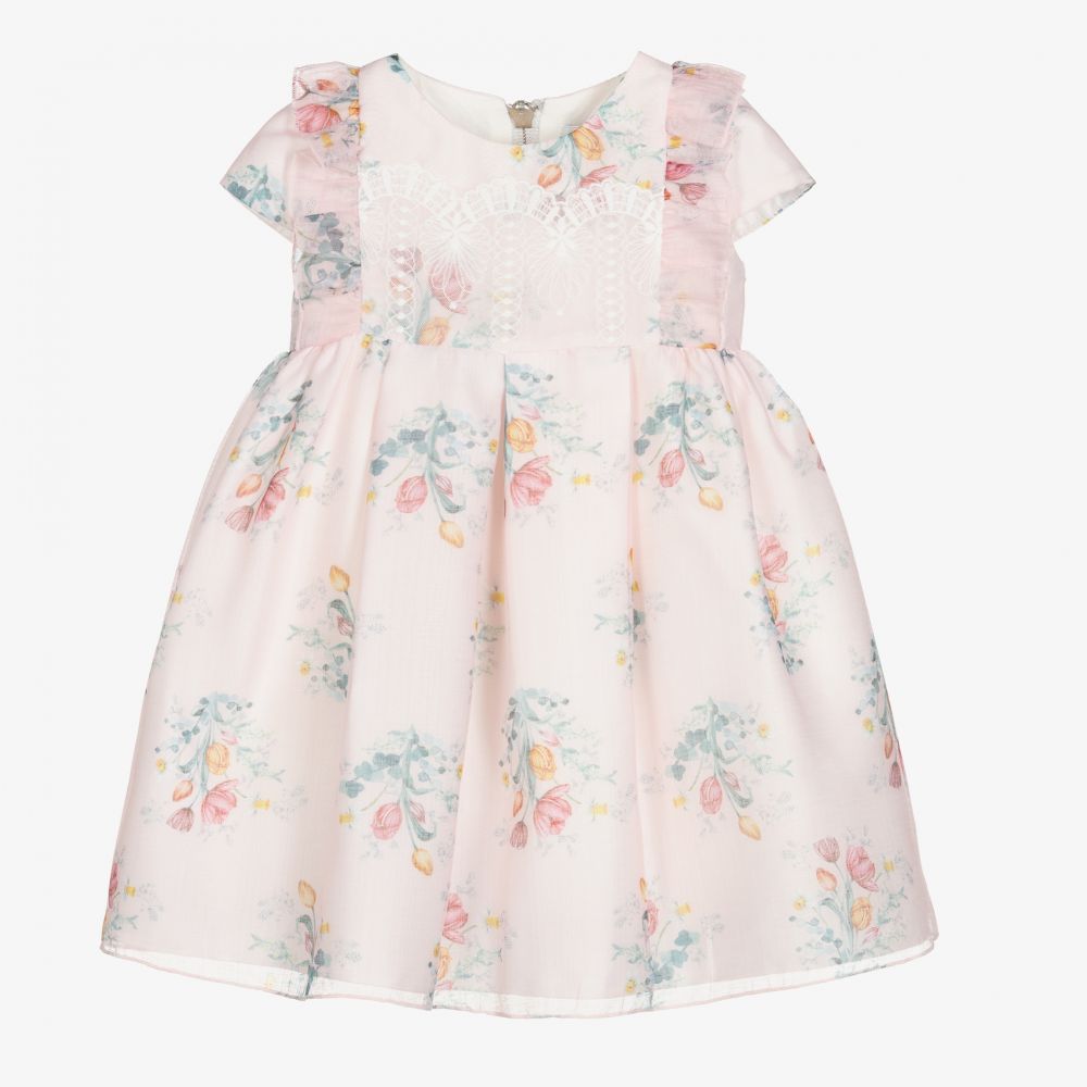 Graci-Girls Pink Floral Dress  | Childrensalon Outlet