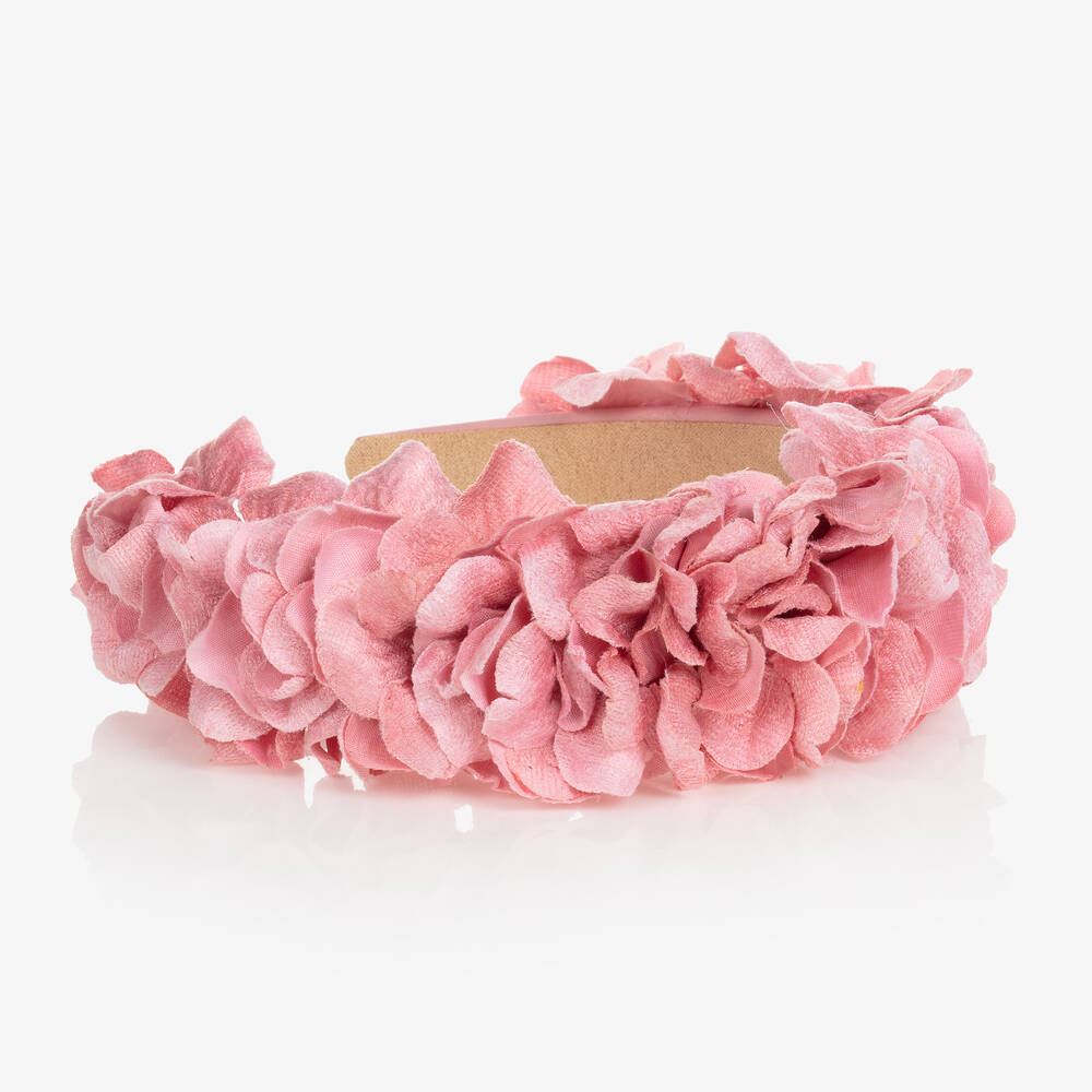 Graci-Girls Pink Floral Hairband | Childrensalon Outlet