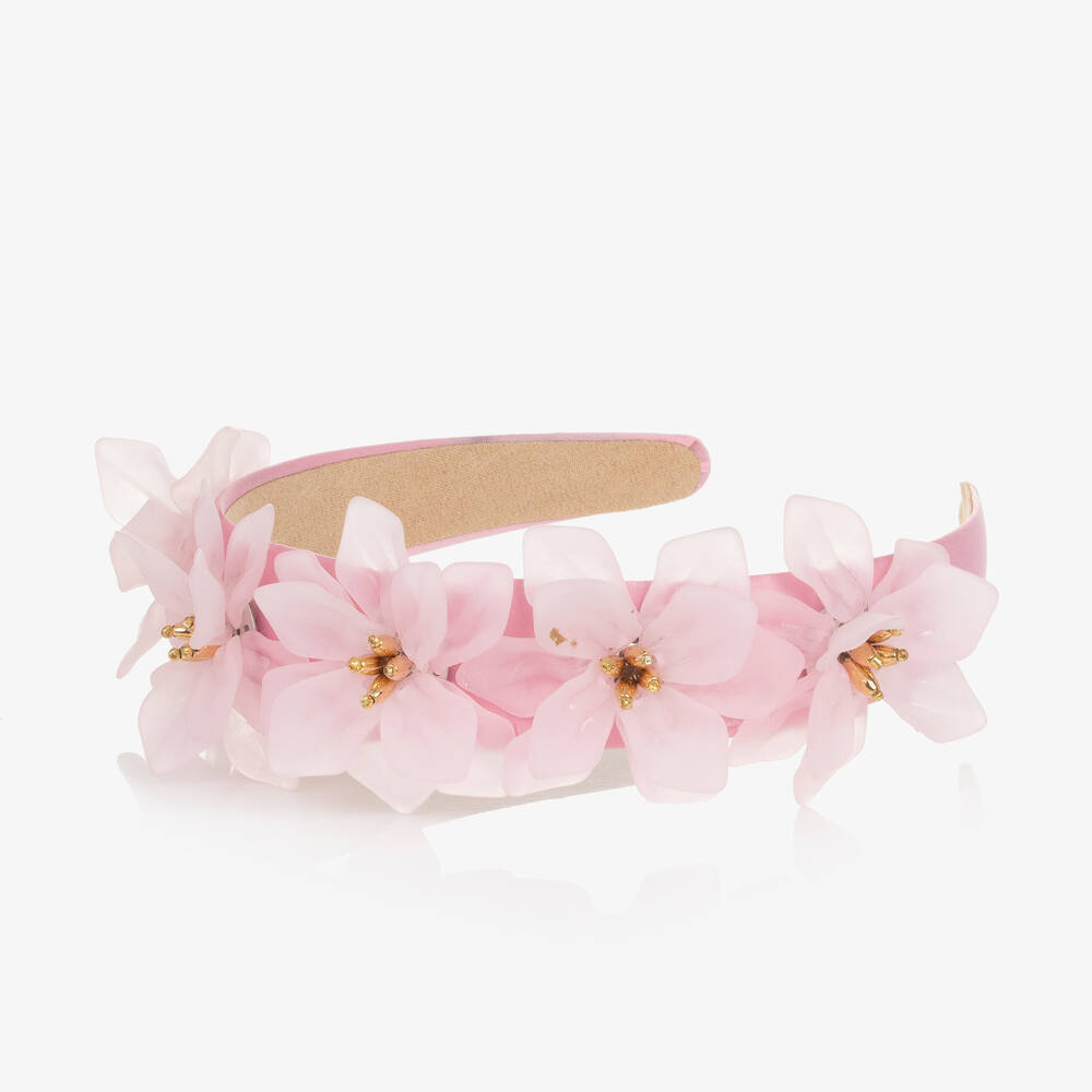 Graci-Girls Pink Flower Hairband | Childrensalon Outlet