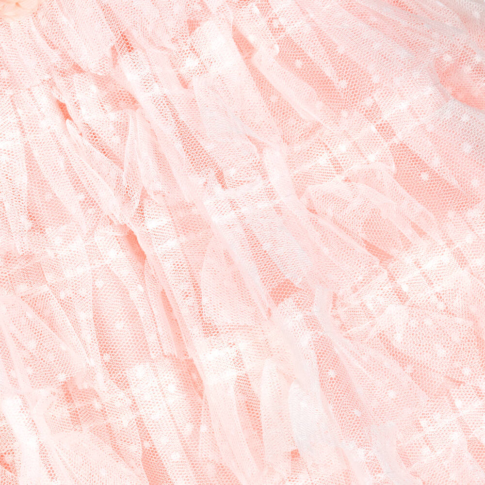 Graci-Розовое многоярусное платье из тюля | Childrensalon Outlet