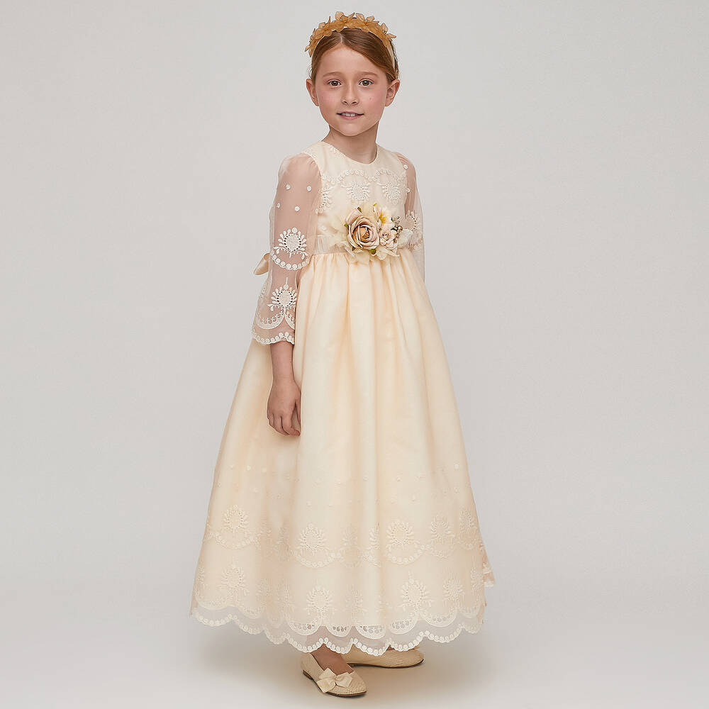 Graci-Girls Pink Tulle & Cotton Lace Dress  | Childrensalon Outlet