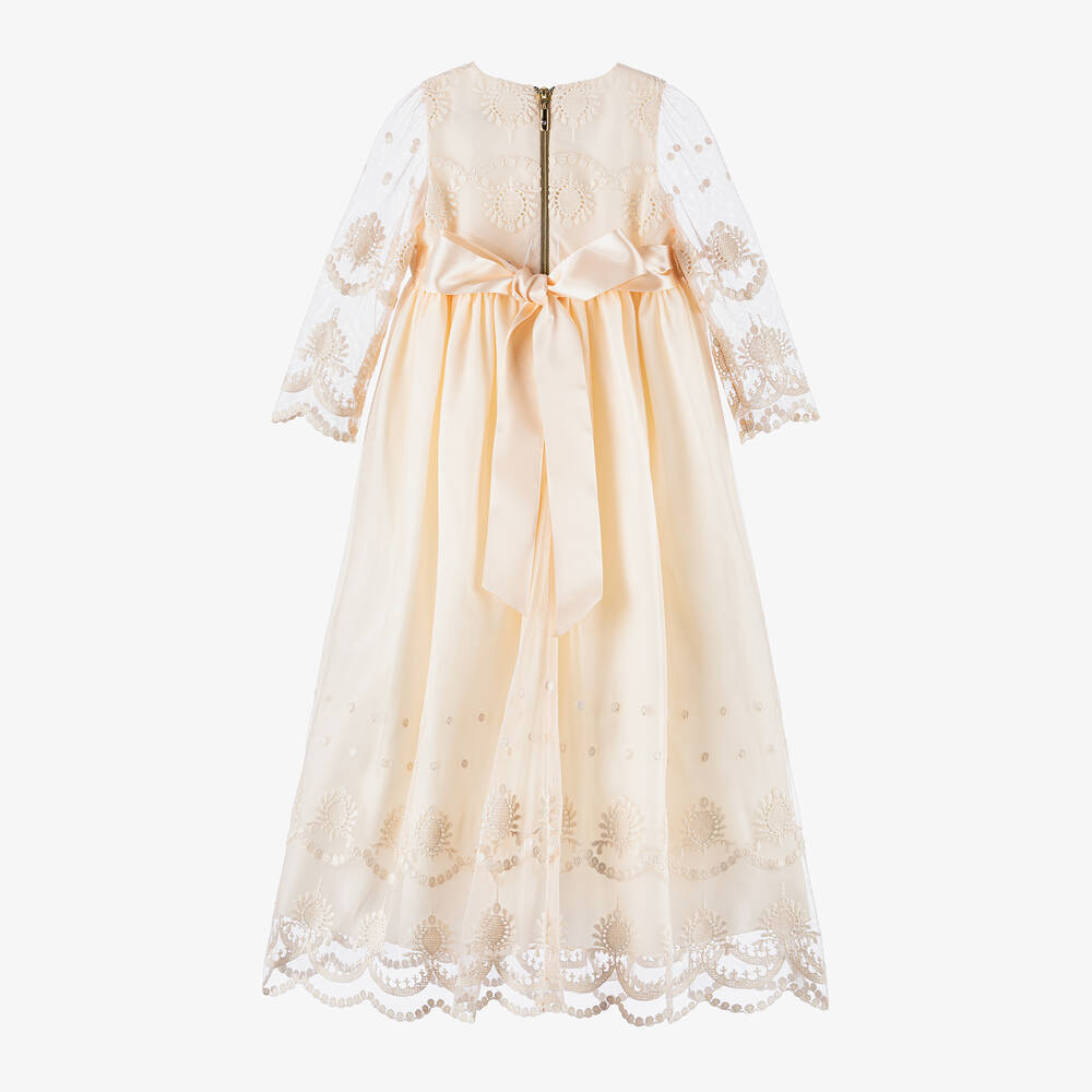 Graci-Girls Pink Tulle & Cotton Lace Dress  | Childrensalon Outlet