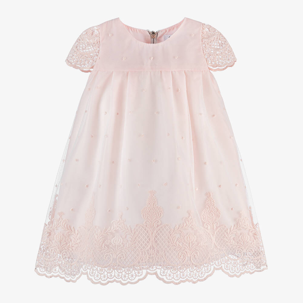 Graci-Girls Pink Tulle Flower Dress | Childrensalon Outlet