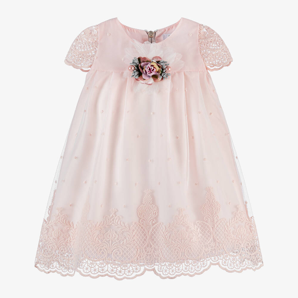 Graci-Girls Pink Tulle Flower Dress | Childrensalon Outlet