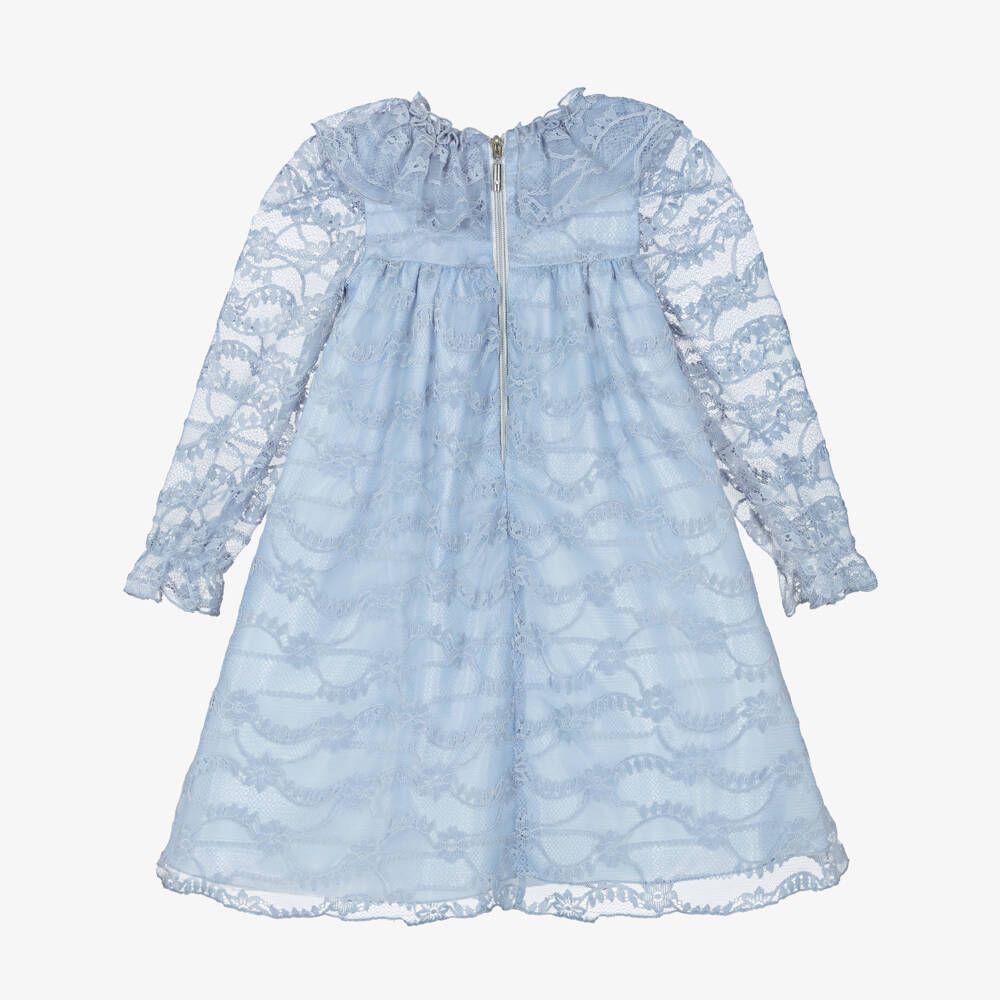 Graci-Girls Powder Blue Lace Dress | Childrensalon Outlet