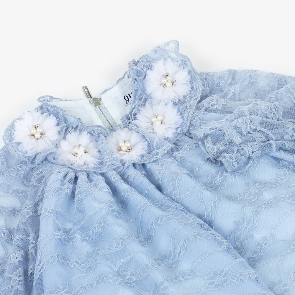 Graci-Girls Powder Blue Lace Dress | Childrensalon Outlet
