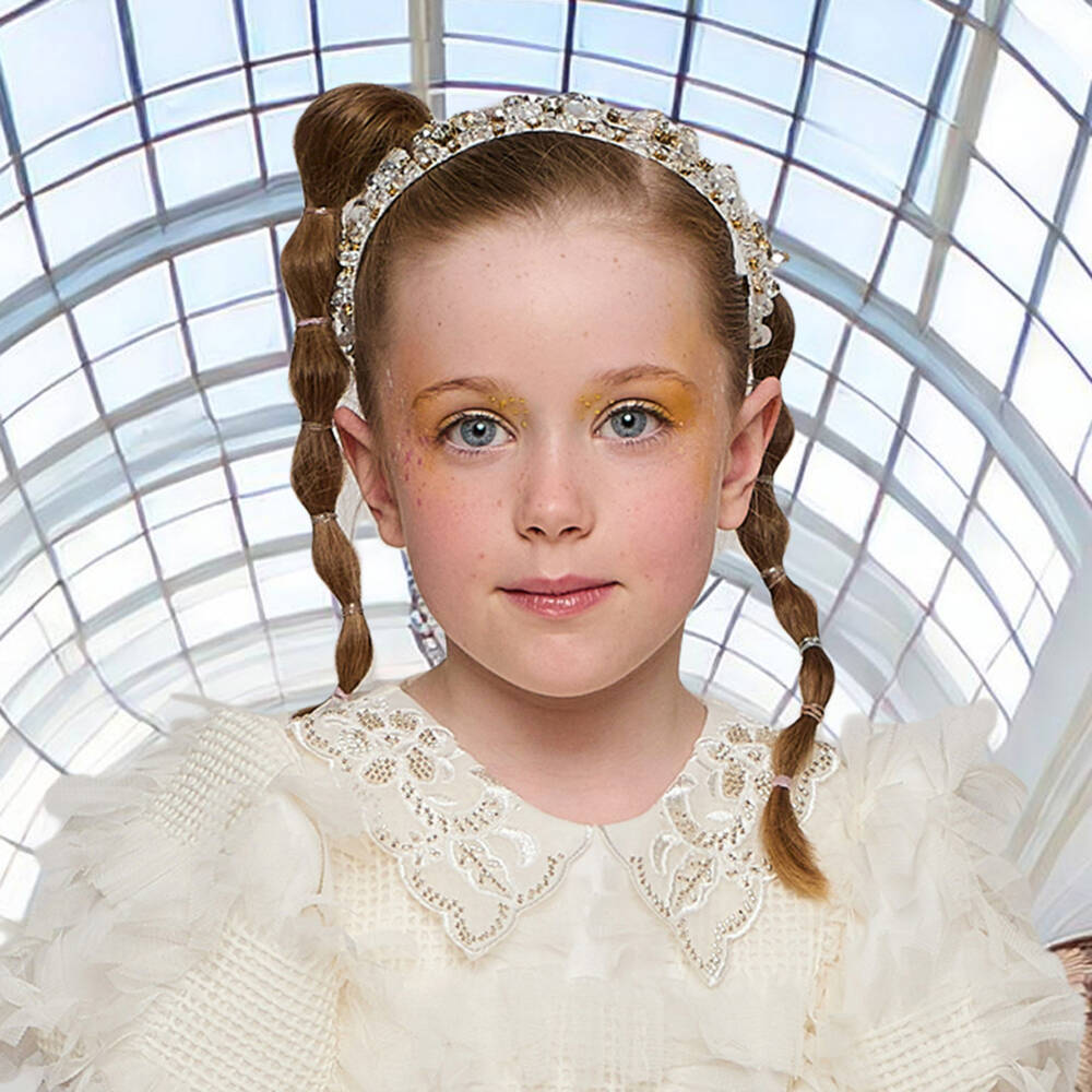 Graci-طوق شعر للبنات مزين بالورود الكريستالية البراقة | Childrensalon Outlet