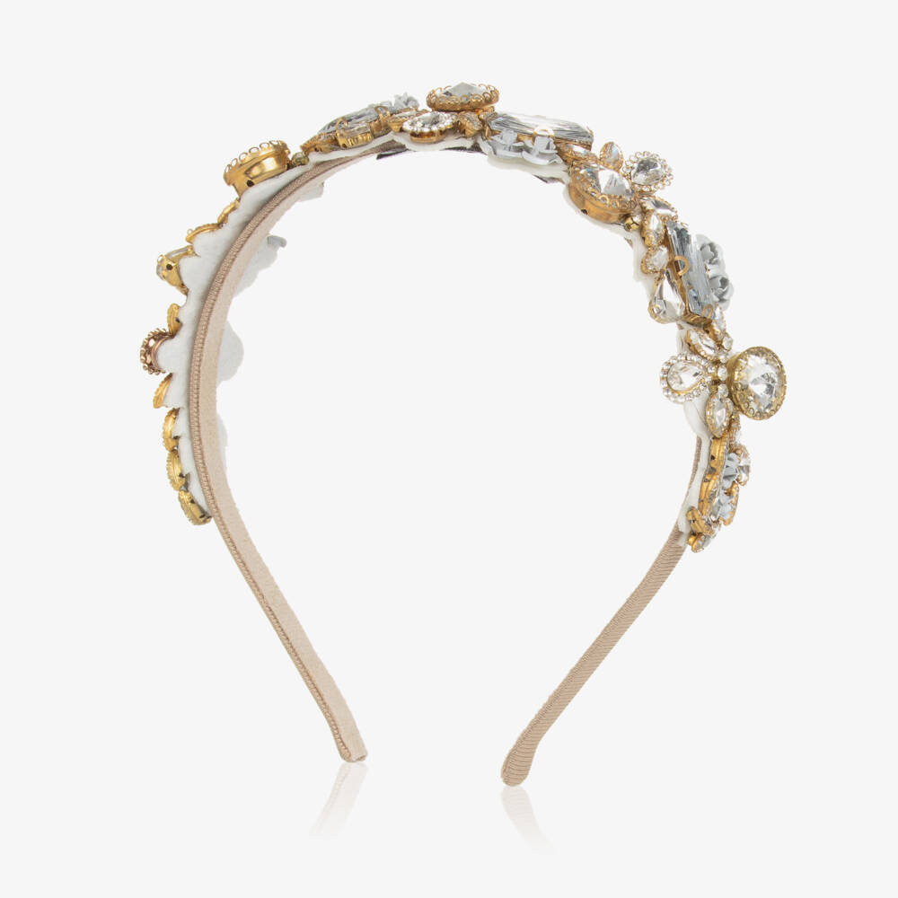 Graci-طوق شعر للبنات مزين بالورود الكريستالية البراقة | Childrensalon Outlet