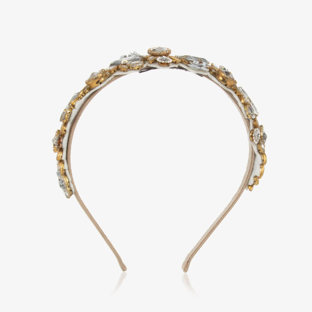 Graci-طوق شعر للبنات مزين بالورود الكريستالية البراقة | Childrensalon Outlet