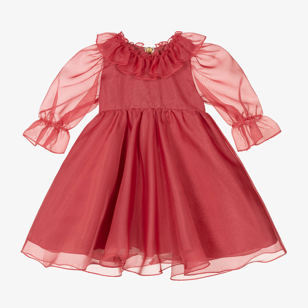 Graci-Красное шифоновое платье | Childrensalon Outlet