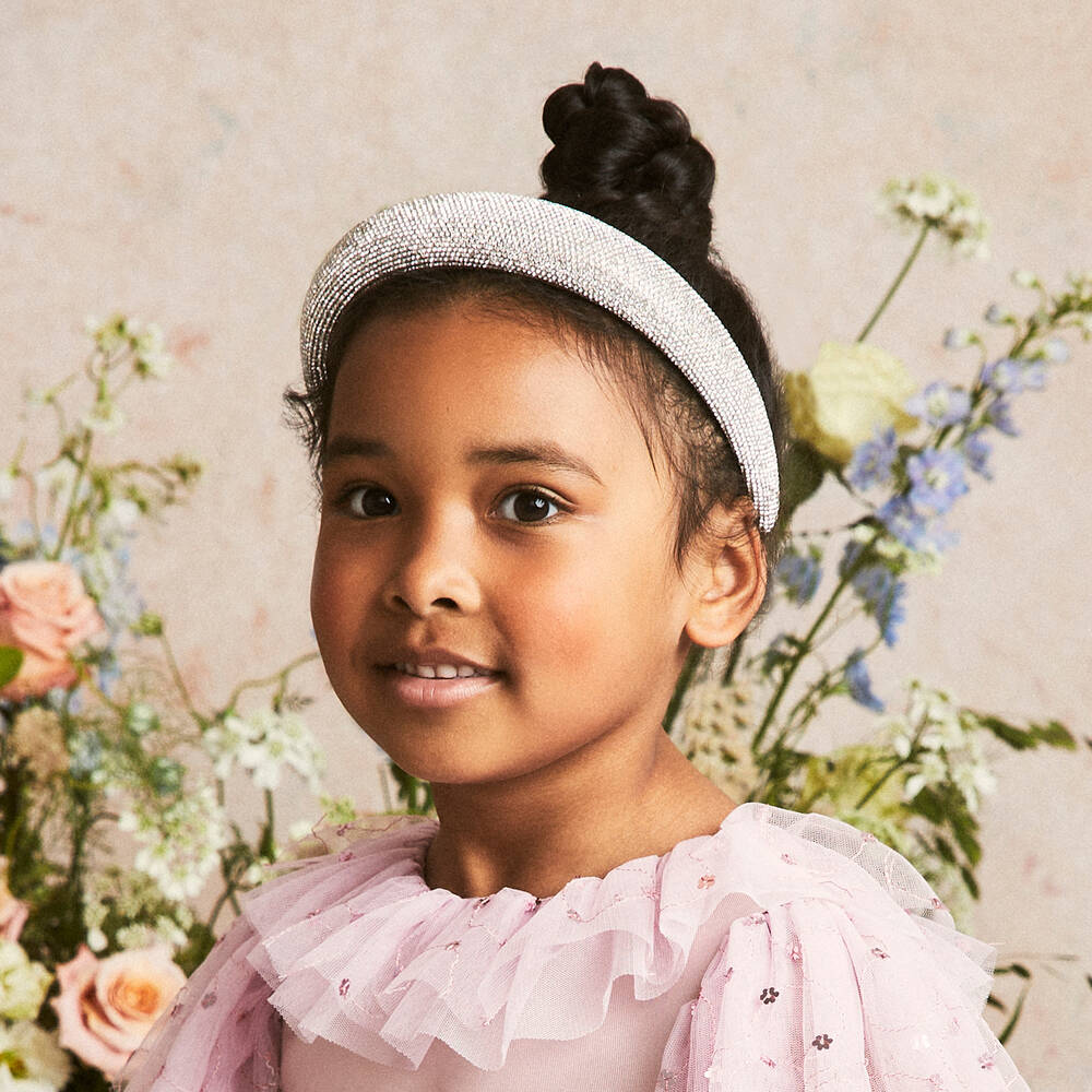 Graci-Girls Silver Diamanté Hairband | Childrensalon Outlet