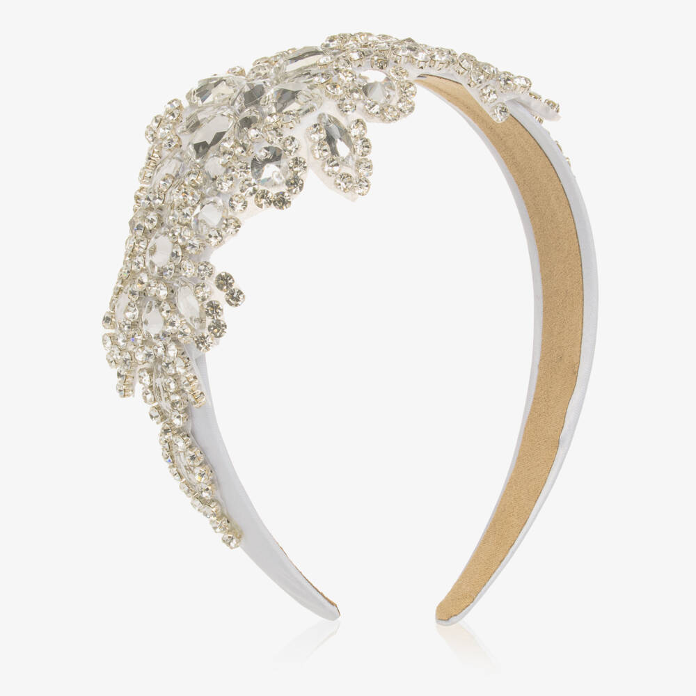 Graci-Girls Silver Diamanté Hairband | Childrensalon Outlet