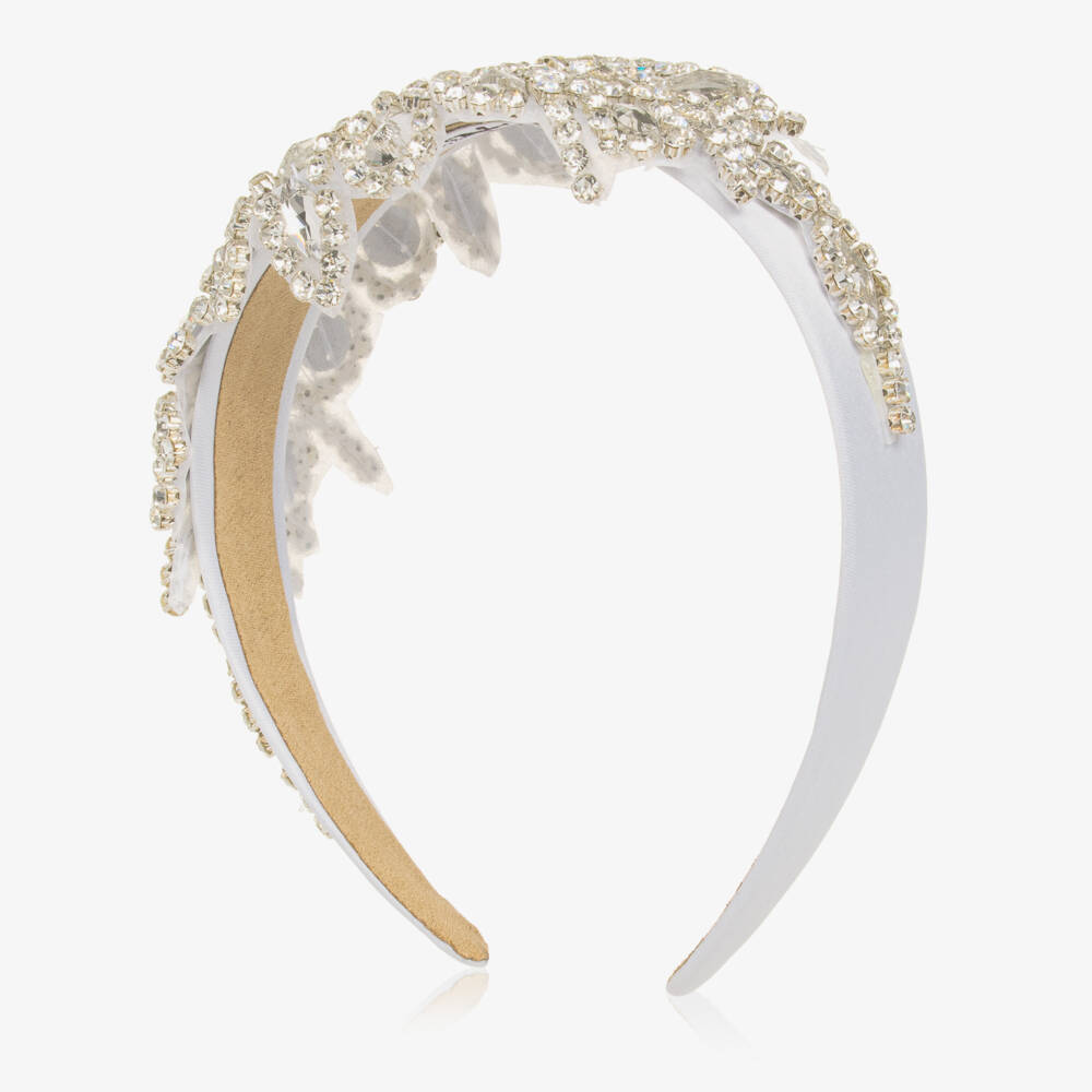 Graci-Girls Silver Diamanté Hairband | Childrensalon Outlet