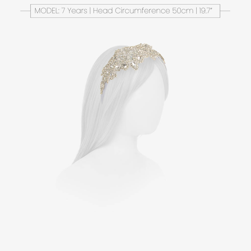 Graci-Girls Silver Diamanté Hairband | Childrensalon Outlet