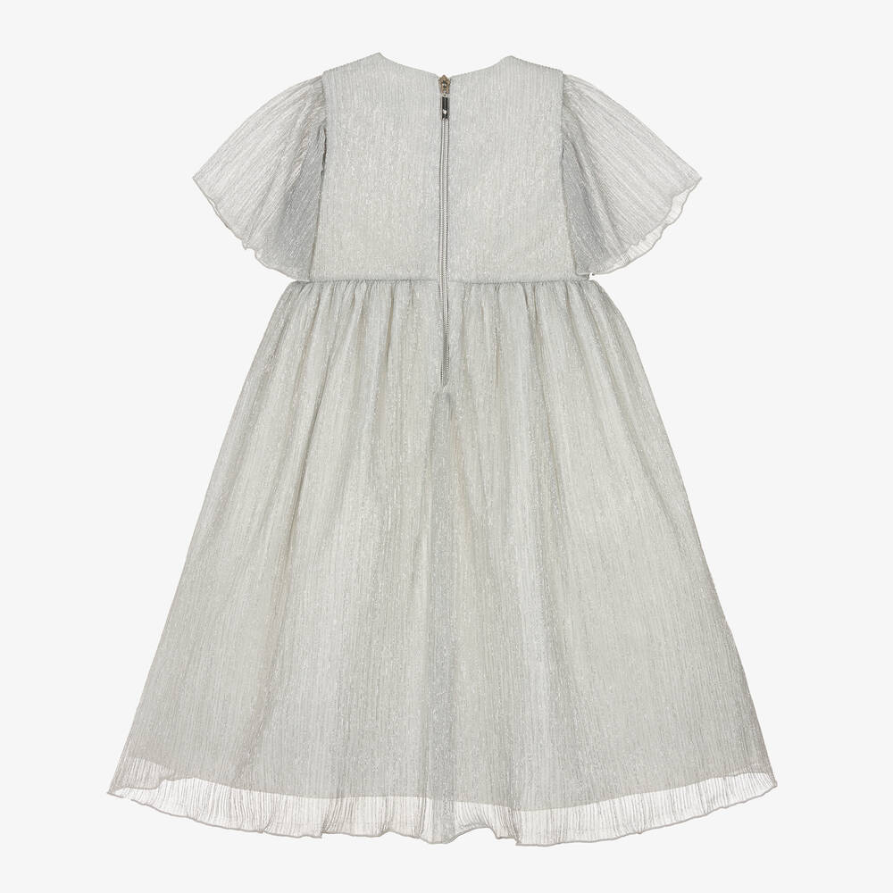 Graci-Girls Silver Tulle Dress | Childrensalon Outlet