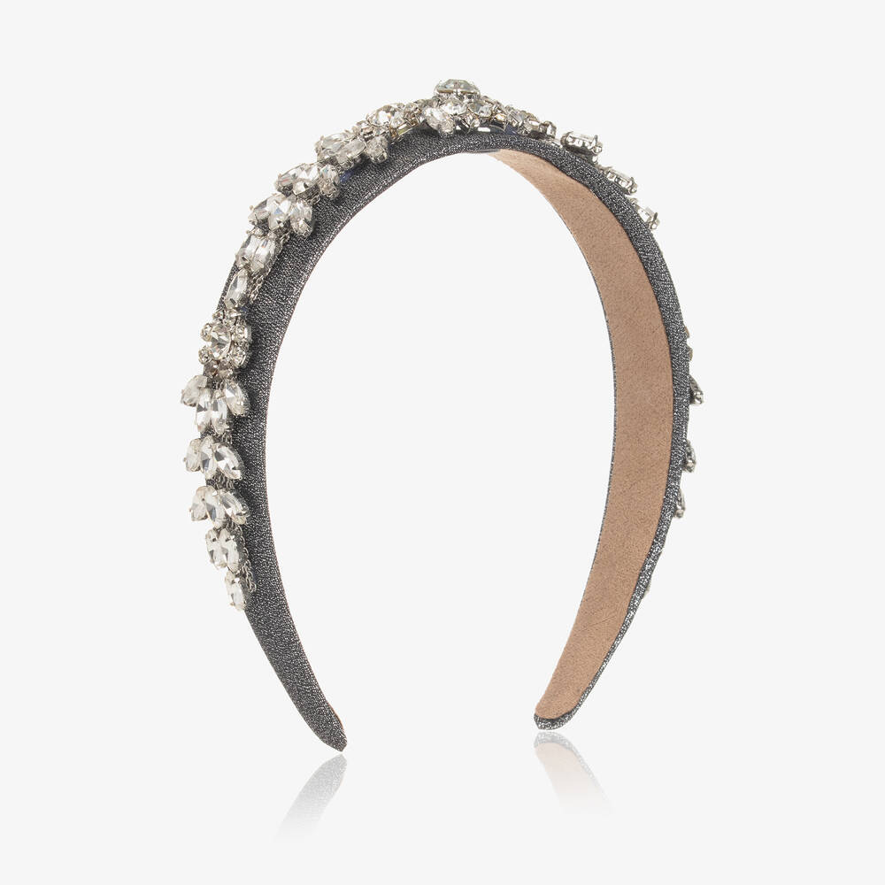 Graci-Girls Sparkling Black Crystal Hairband | Childrensalon Outlet