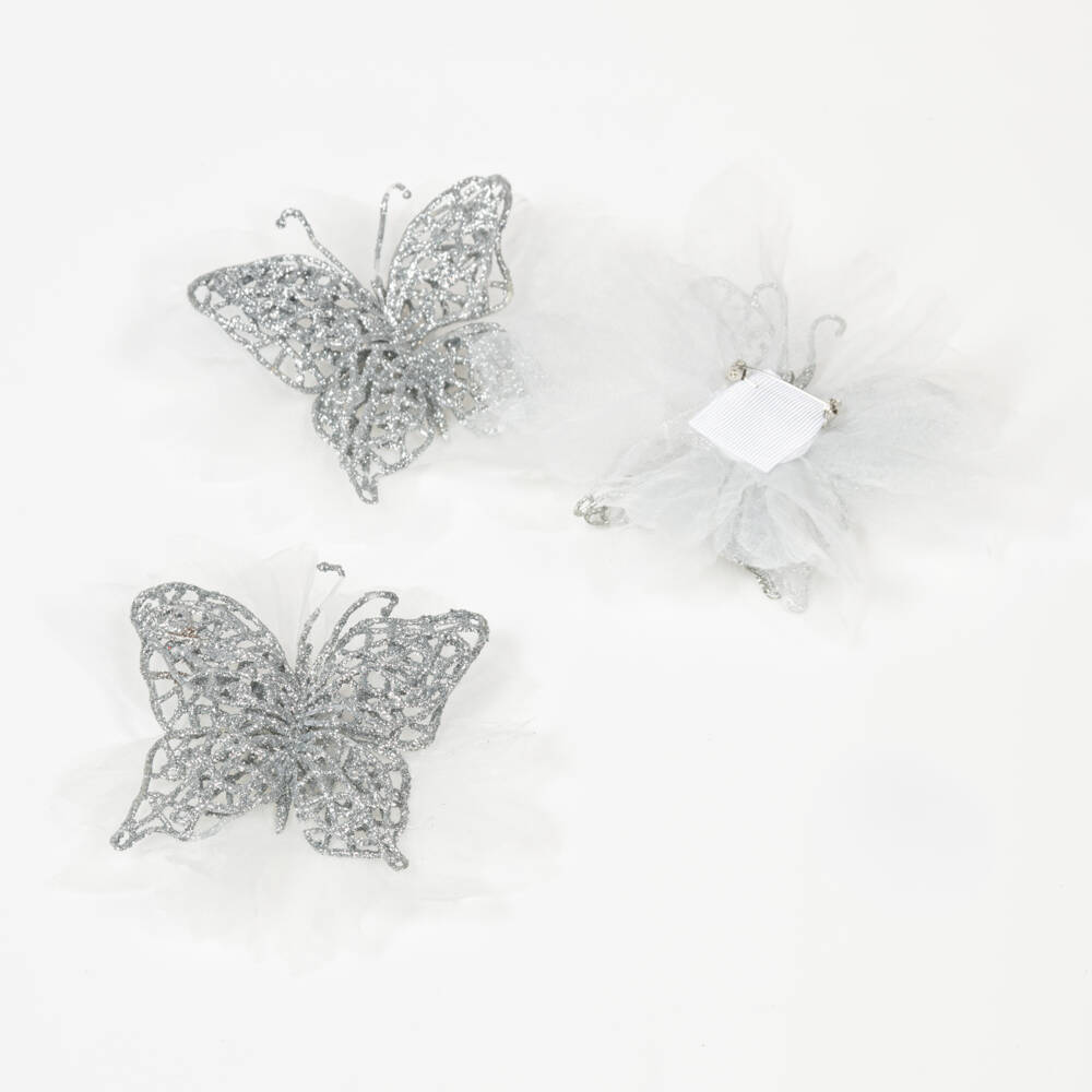 Graci-Girls Sparkling Silver Organza Delight | Childrensalon Outlet