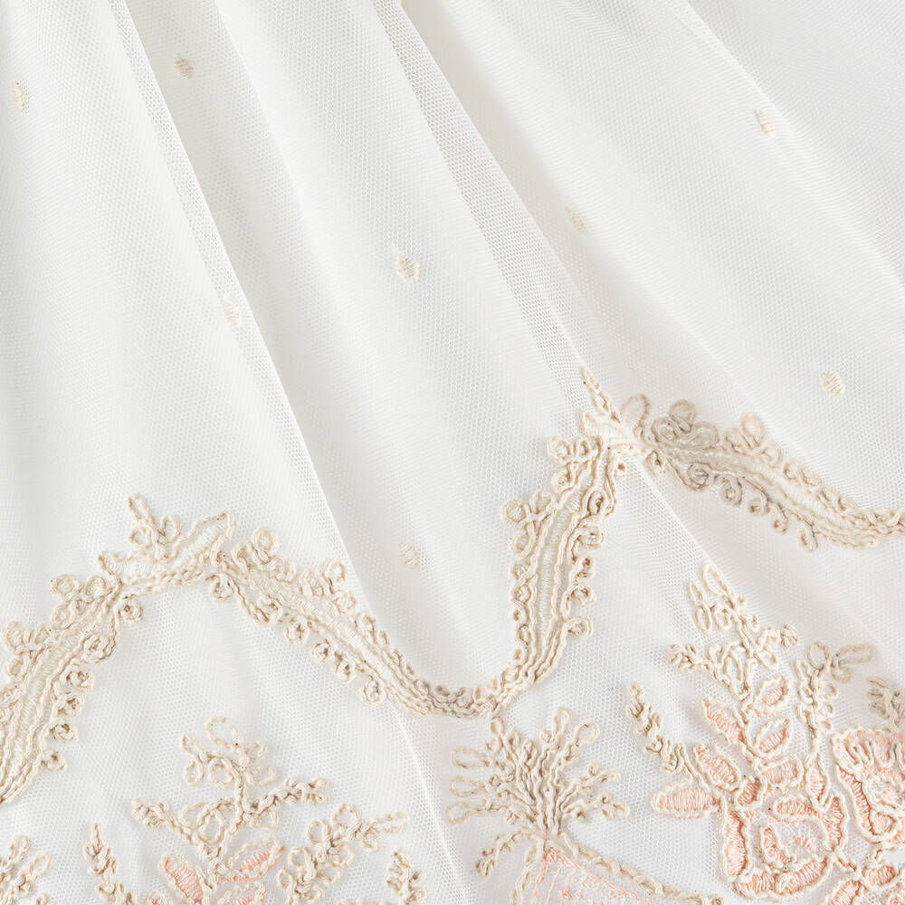 Graci-Girls White & Ivory Tulle Flower Dress | Childrensalon Outlet