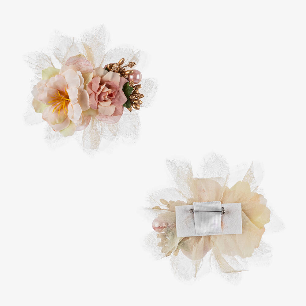 Graci-Girls White & Ivory Tulle Flower Dress | Childrensalon Outlet