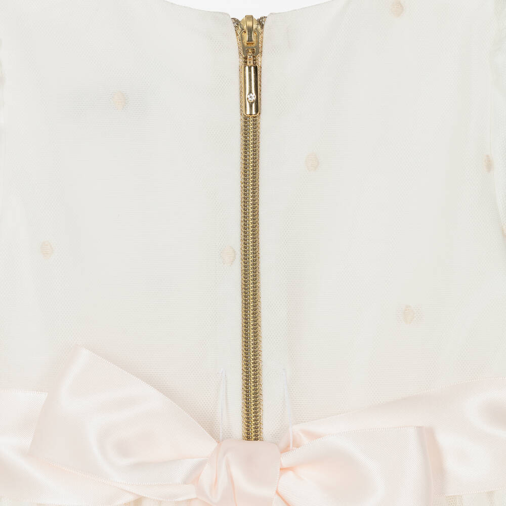 Graci-Бело-розовое платье из тюля для девочек | Childrensalon Outlet