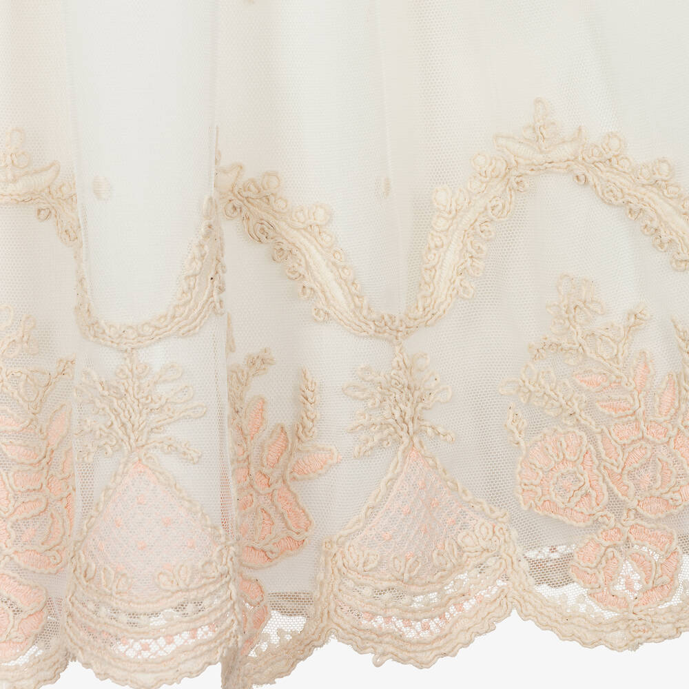 Graci-Бело-розовое платье из тюля для девочек | Childrensalon Outlet