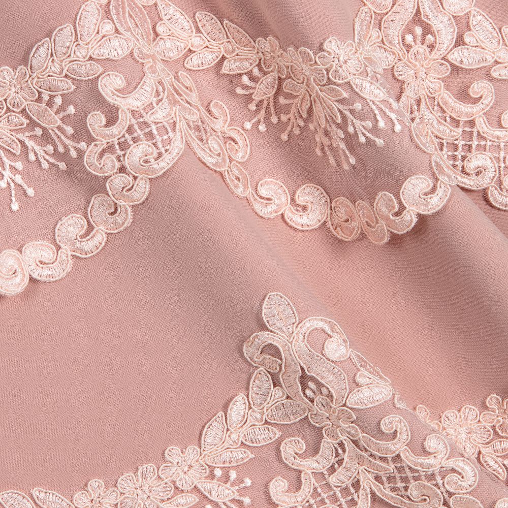 Graci-Pink Crêpe Feather Dress  | Childrensalon Outlet