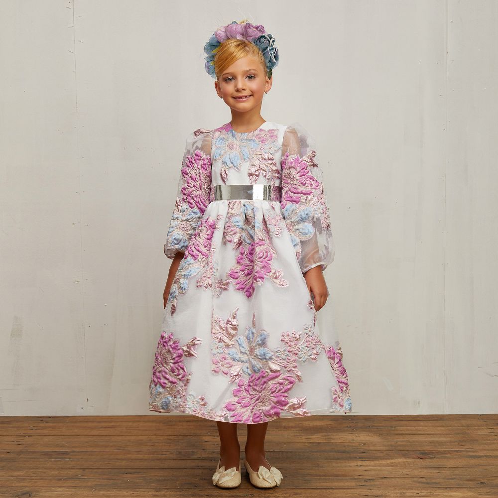 Grey embroidered dress clearance