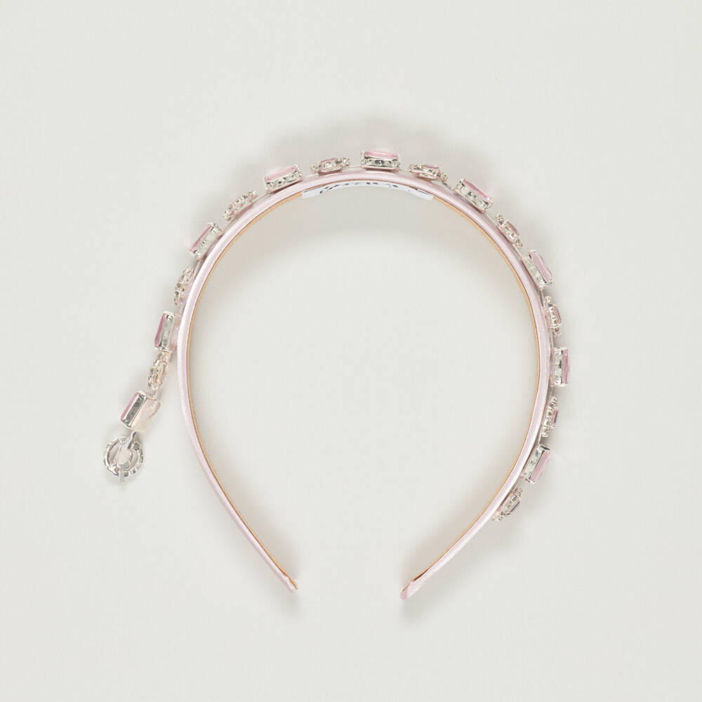 Graci-Preloved Girls Pink Diamanté Hairband (5 years +) | Childrensalon Outlet