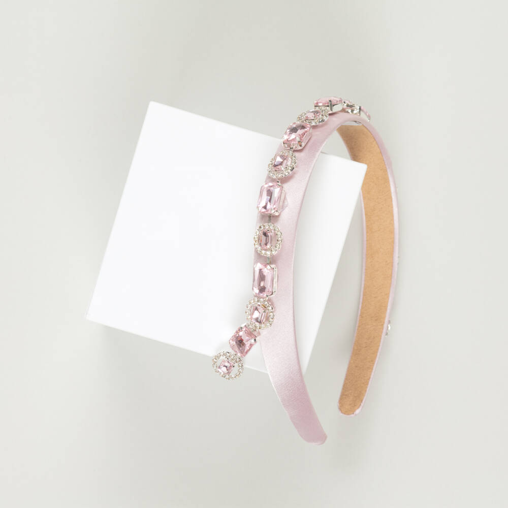 Graci-Preloved Girls Pink Diamanté Hairband (5 years +) | Childrensalon Outlet
