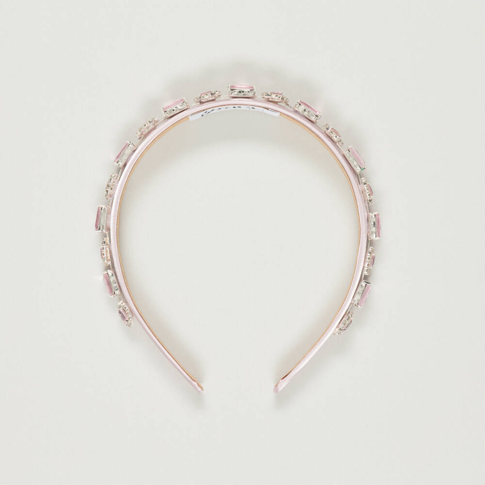 Graci-Preloved Girls Pink Diamanté Hairband (5 years +) | Childrensalon Outlet