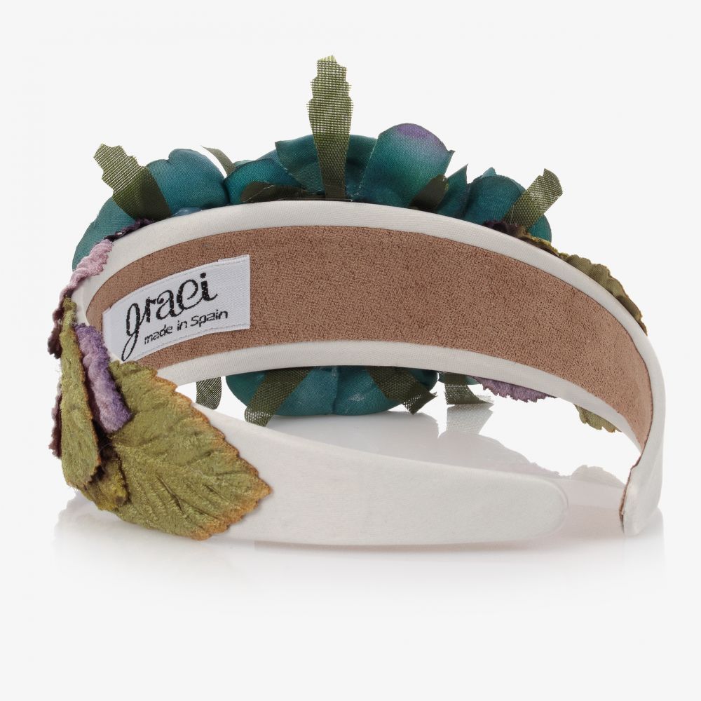 Graci-Ободок с голубыми цветами | Childrensalon Outlet