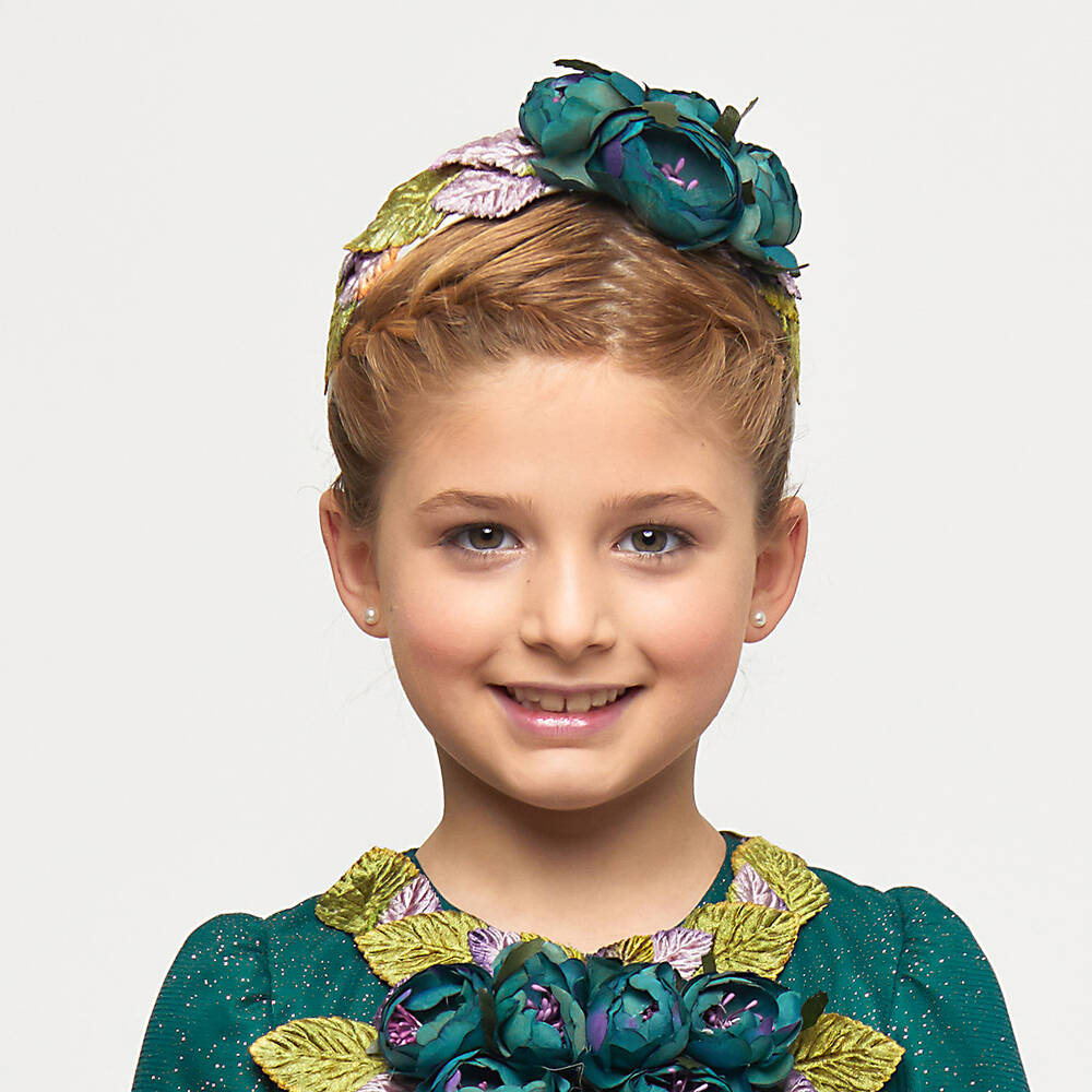 Graci-Ободок с голубыми цветами | Childrensalon Outlet