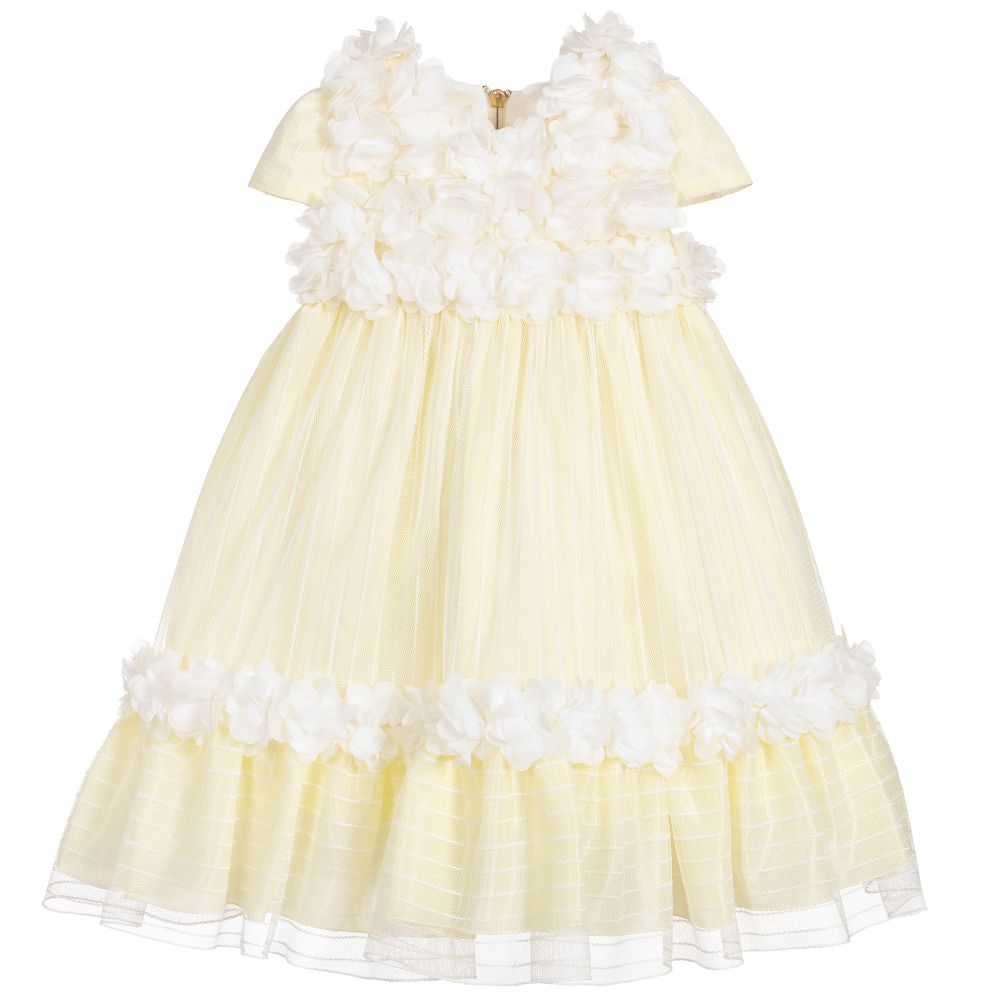 Graci - Yellow & Ivory Floral Dress | Childrensalon