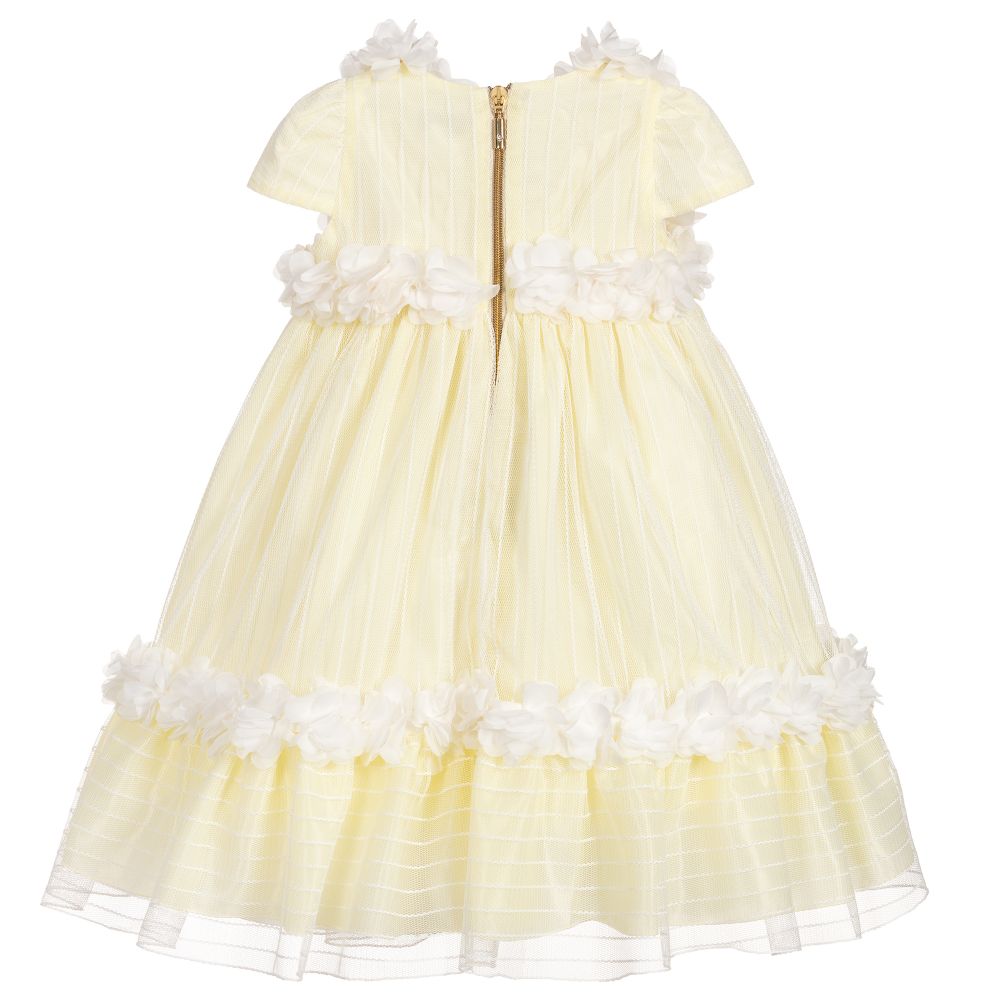 Graci-Yellow & Ivory Floral Dress | Childrensalon Outlet
