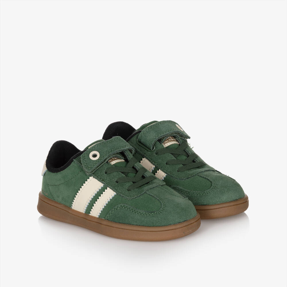 Mayoral-Green & Ivory T-Toe Style Trainers | Childrensalon Outlet
