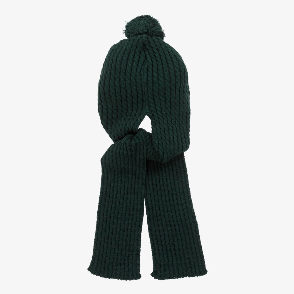 Artesanía Granlei-Green Knitted Pom-Pom Hat | Childrensalon Outlet