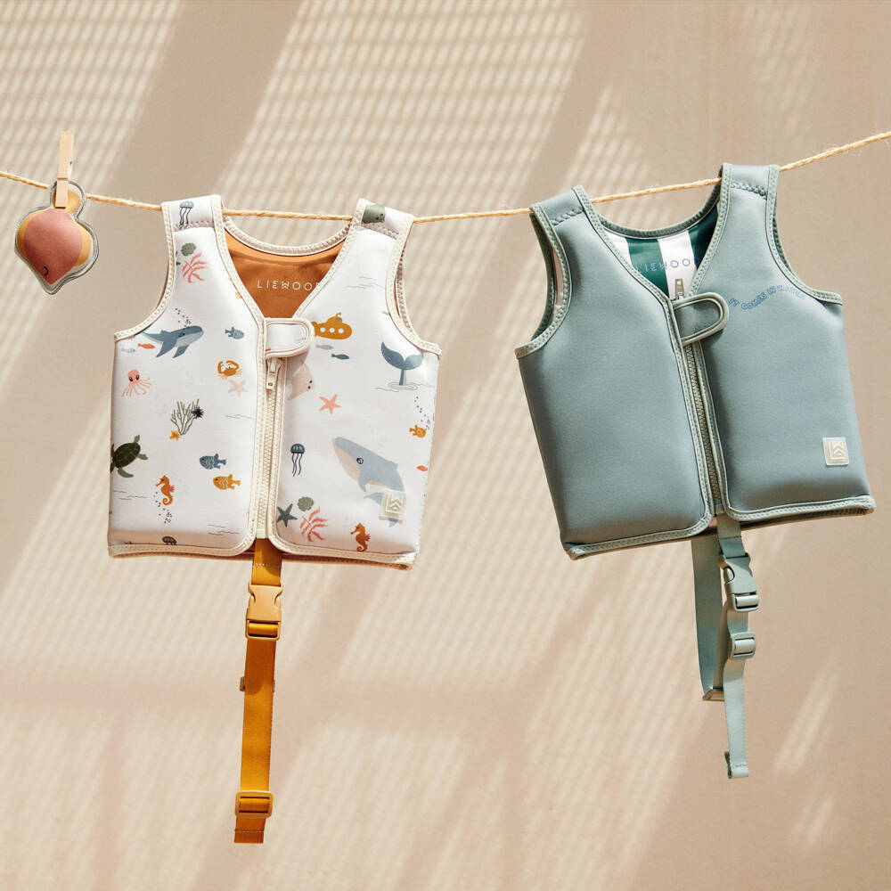 Liewood-Green Whale Swimming Float Vest | Childrensalon Outlet