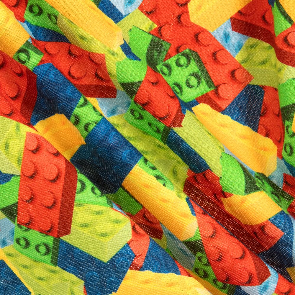 Gresham Blake for Childrensalon-Boys Cotton Bricks Print Polo | Childrensalon Outlet
