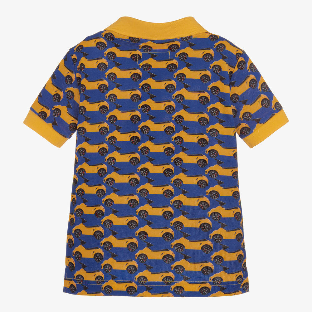 Gresham Blake for Childrensalon-Boys Cotton Car Print Polo | Childrensalon Outlet