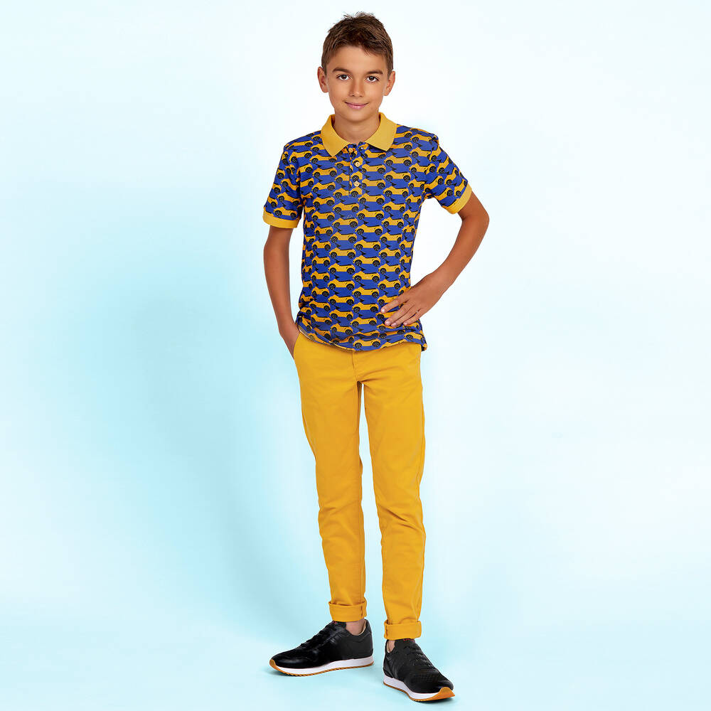 Gresham Blake for Childrensalon-Boys Cotton Car Print Polo | Childrensalon Outlet