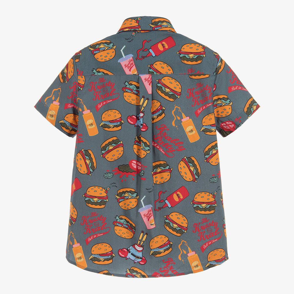 Gresham Blake for Childrensalon-Boys SPONGEBOB Cotton Shirt | Childrensalon Outlet