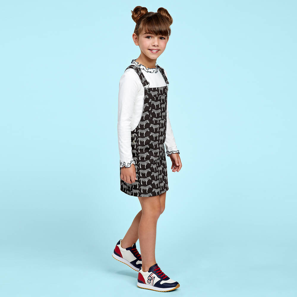 Gresham Blake for Childrensalon-Girls Cotton Zebra Dress | Childrensalon Outlet